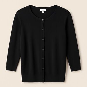 Croft & Barrow Women's Black Button-Up Cardigan